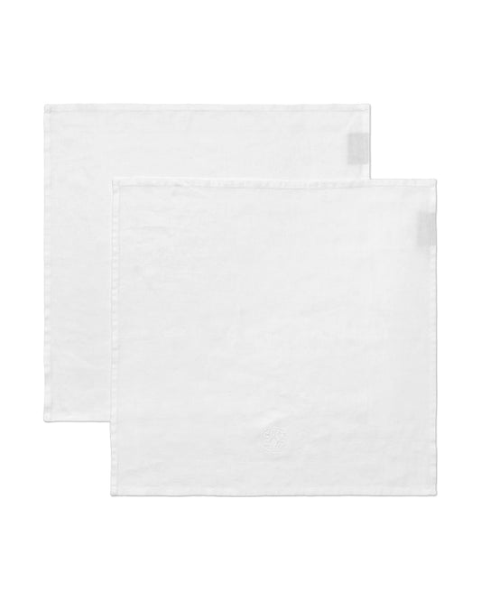 Plain Napkins Set of 2 45x45cm White