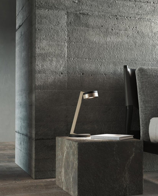 BLADE T1 SLIM Table Lamp in Matt Black and Satin Gold finish