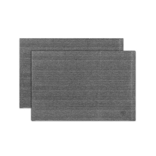 Herringbone Placemats Set of 2 36x50cm Asphalt