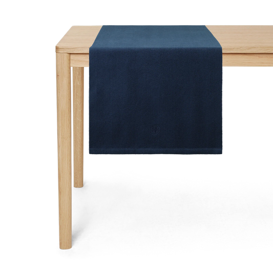Herringbone Runner 44x150cm Deep Blue