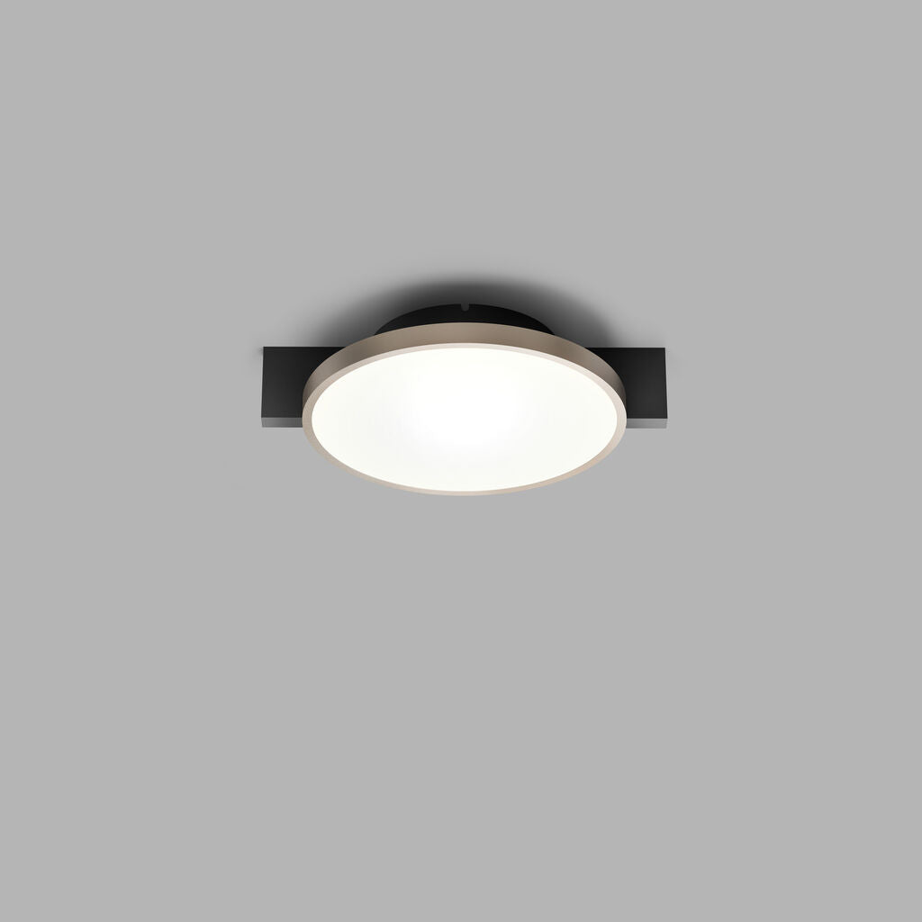INLAY C1 DISC Ceiling Lamp in Matt Black and Satin Gold finish