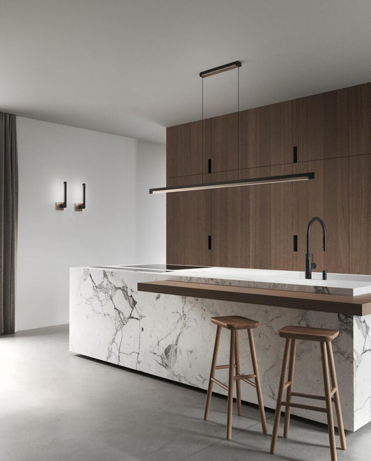 INLAY W1 Wall Lamp in Matt Black and Satin Silver finish