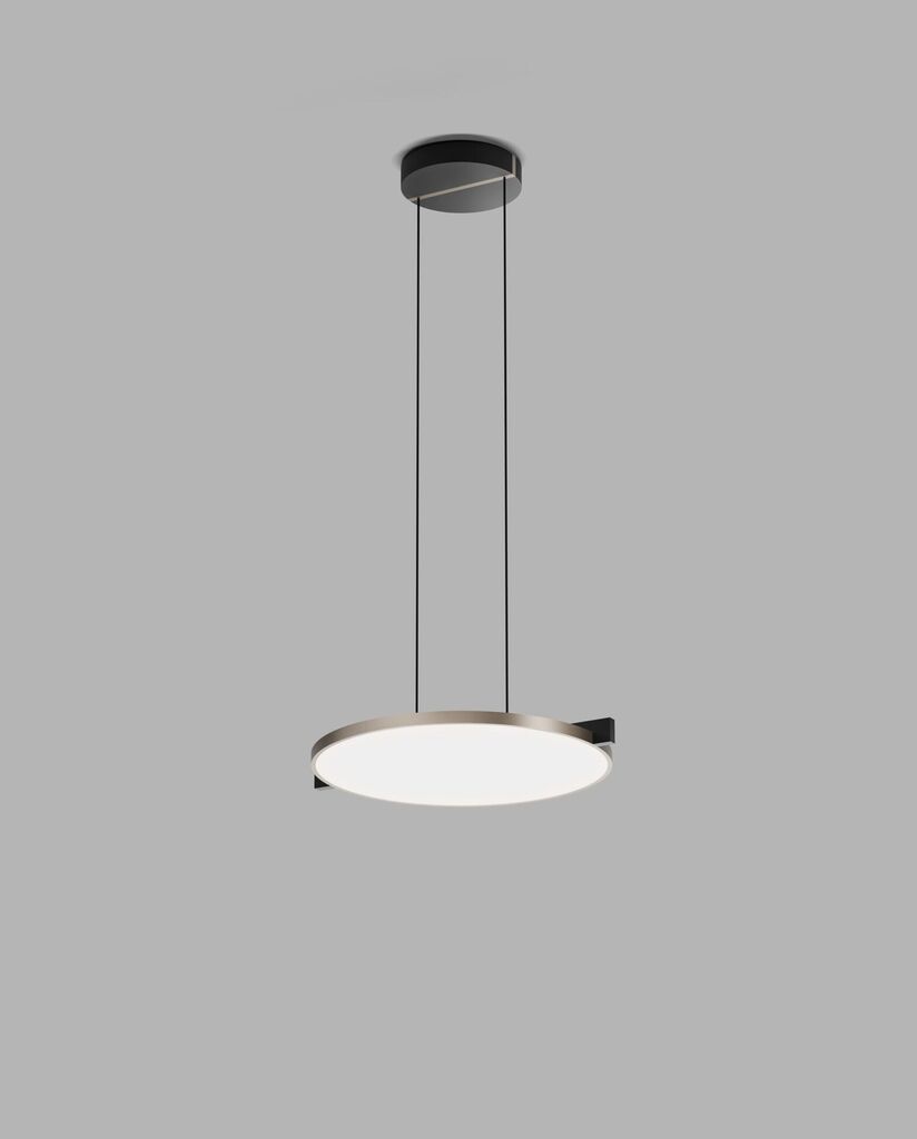 INLAY S3 Ø438 DISC Pendant Lamp in Matt Black and Satin Gold finish