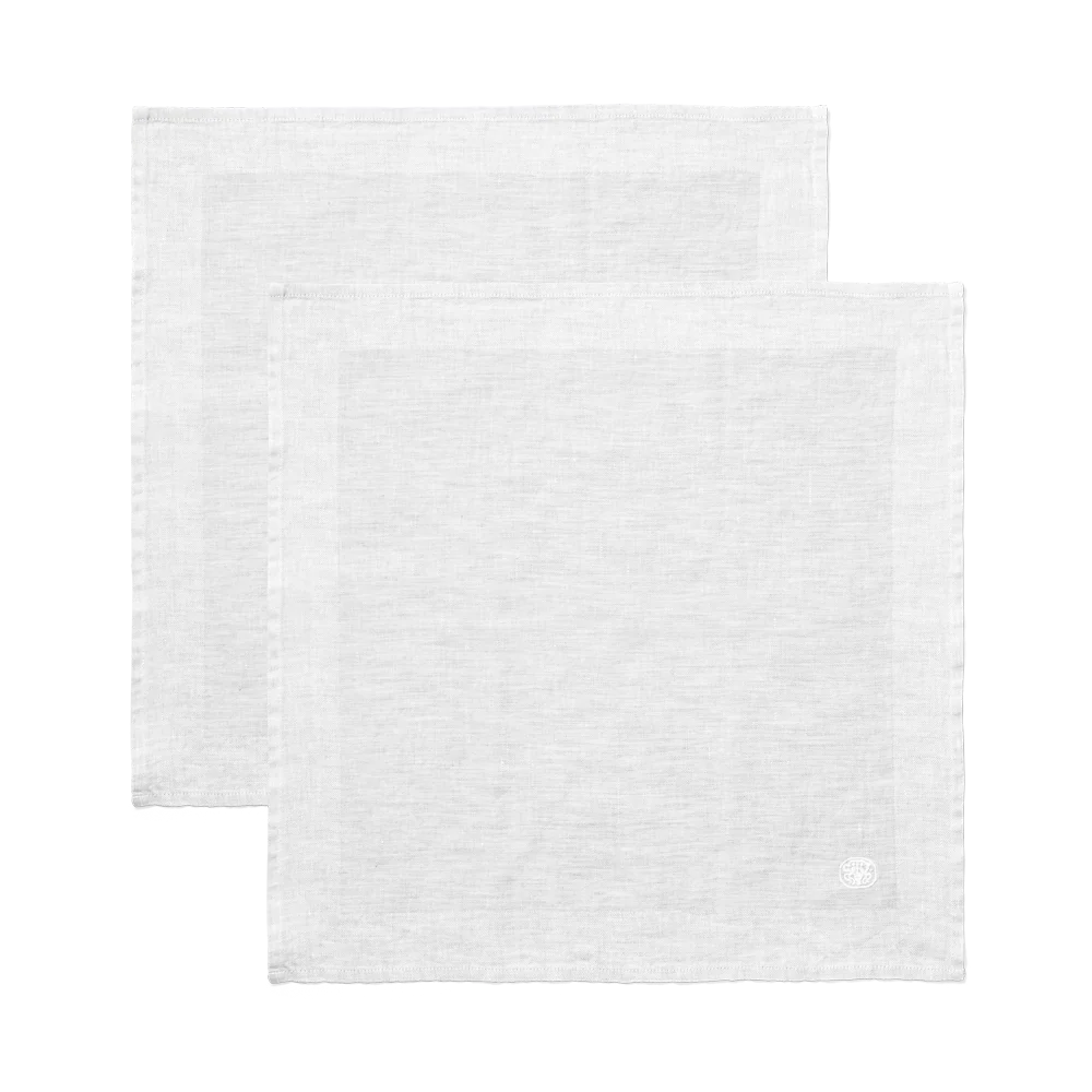 Plain Napkins Set of 2 45x45cm Grey