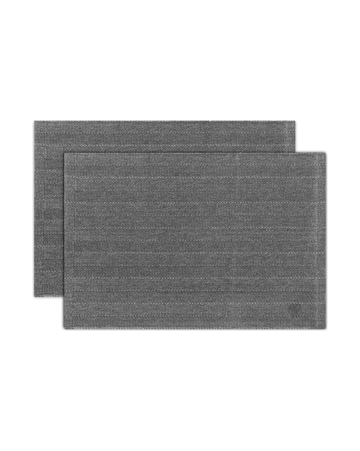 Herringbone Placemats Set of 2 36x50cm Asphalt