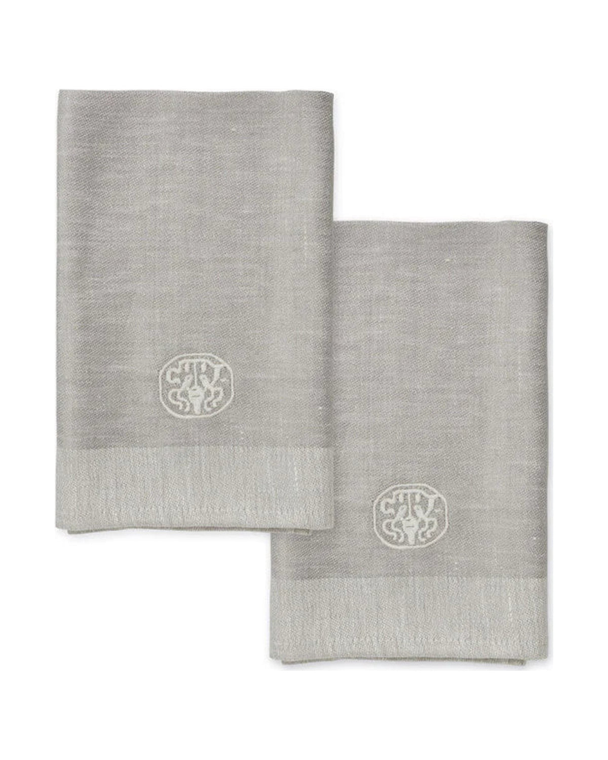 Plain Napkins Set of 2 45x45cm Dark Grey