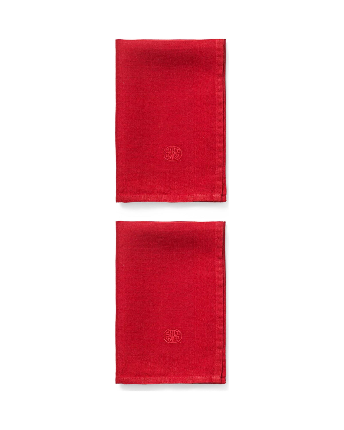 Plain Napkins Set of 2 45x45cm Deep Red