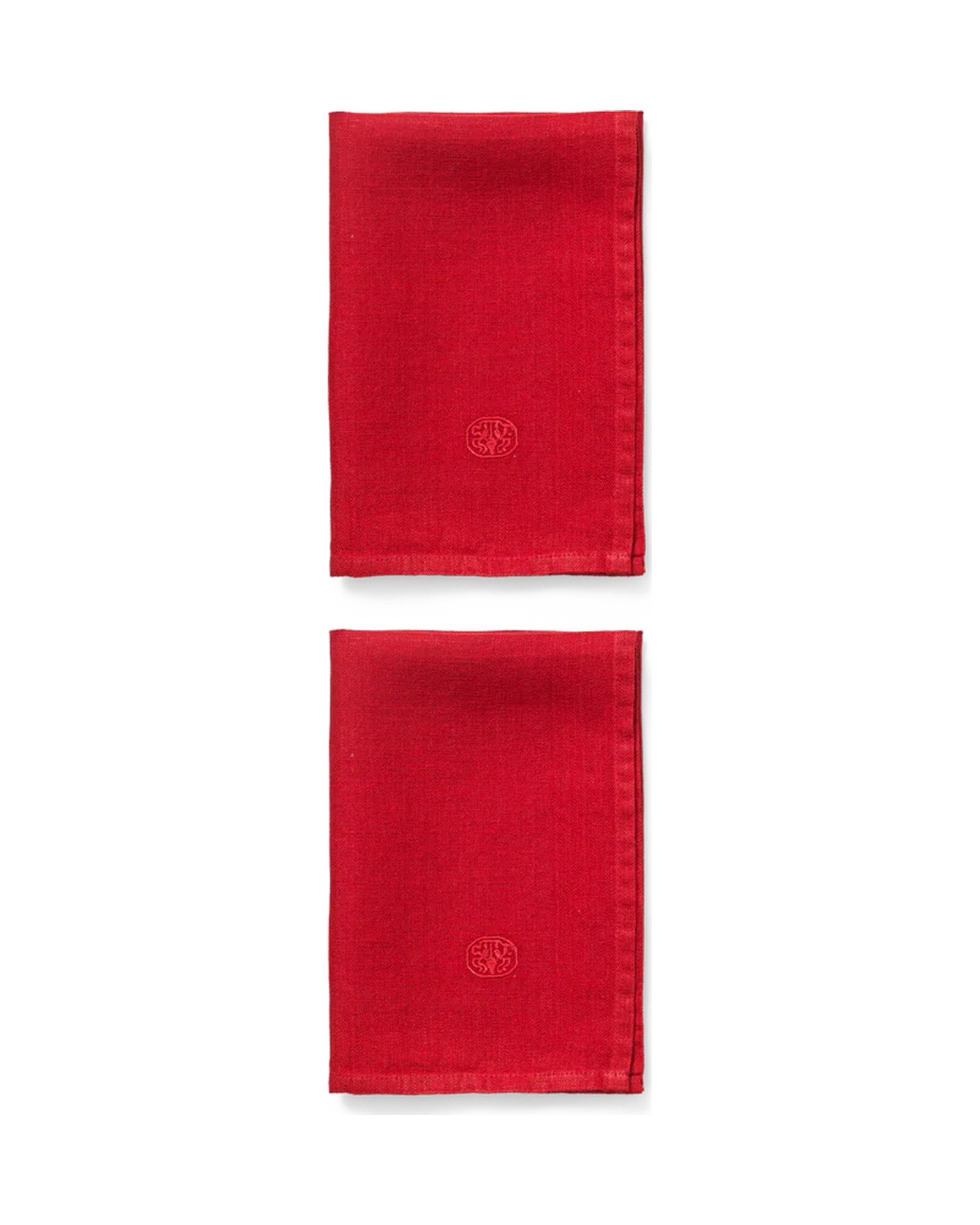 Plain Napkins Set of 2 45x45cm Deep Red