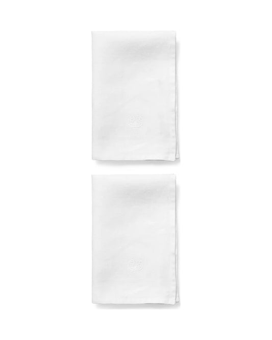 Plain Napkins Set of 2 45x45cm White