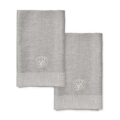 Plain Napkins Set of 2 45x45cm Dark Grey