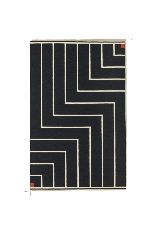 VK-1 Rug by Vibeke Klint for Nordic Modern in Black/White