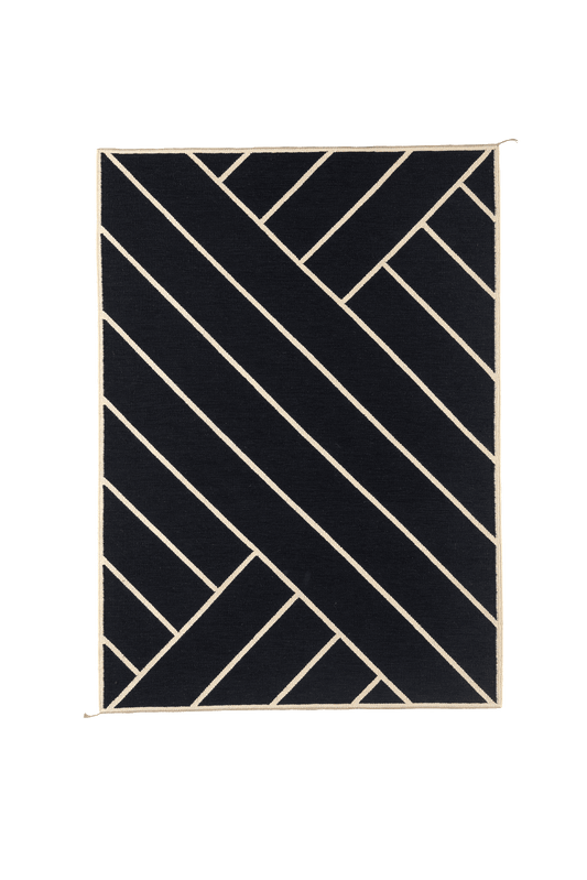 VK-2 Rug by Vibeke Klint for Nordic Modern in Black/White