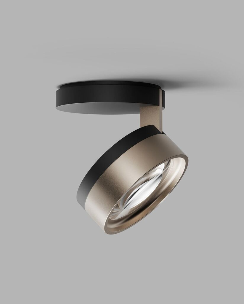 BLADE C1 SLIM Ceiling Lamp in Matt Black and Satin Gold finish