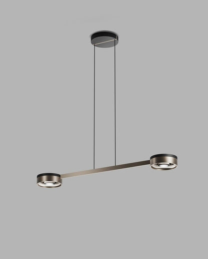 BLADE S2 SLIM Pendant Lamp in Matt Black and Satin Gold finish