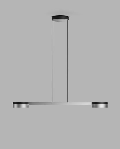 BLADE S2 SLIM Pendant Lamp in Matt Black and Satin Silver finish