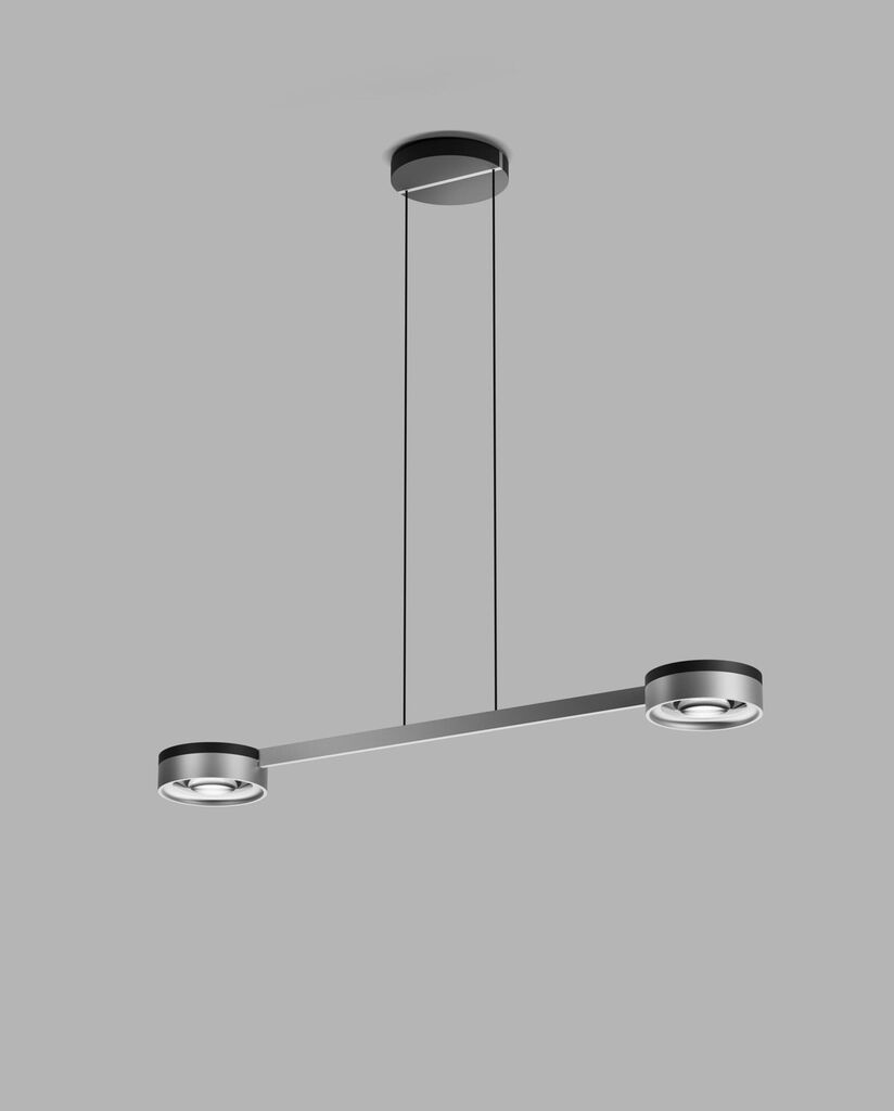 BLADE S2 SLIM Pendant Lamp in Matt Black and Satin Silver finish