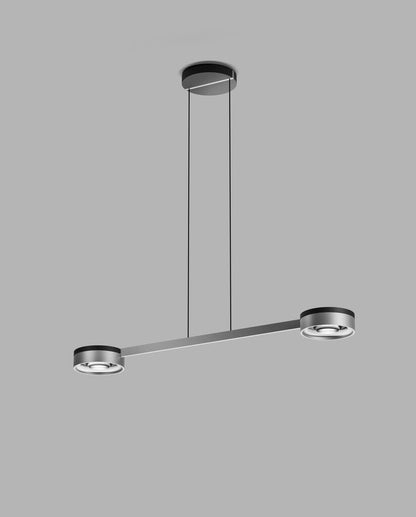 BLADE S2 SLIM Pendant Lamp in Matt Black and Satin Silver finish