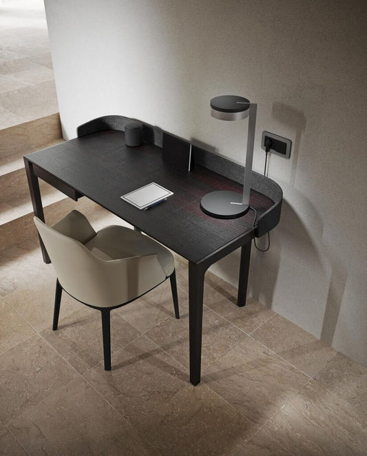 BLADE T2 SLIM Table Lamp in Matt Black and Satin Silver finish