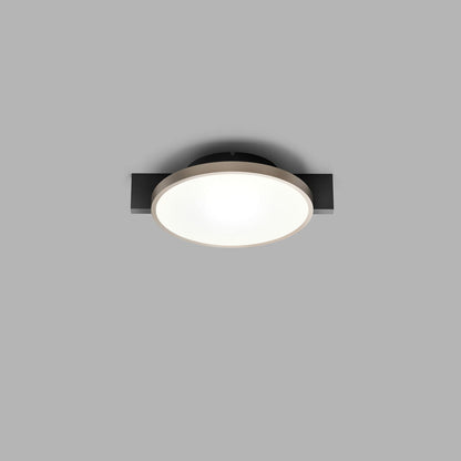 INLAY C1 DISC Ceiling Lamp in Matt Black and Satin Gold finish