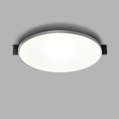 INLAY C3 DISC Ceiling Lamp in Matt Black and Satin Silver finish