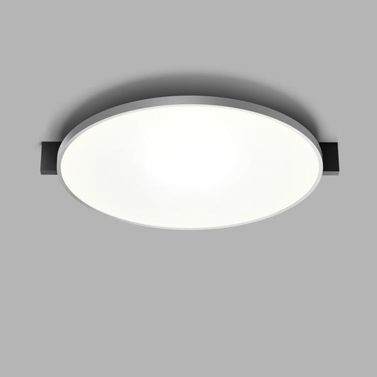 INLAY C3 DISC Ceiling Lamp in Matt Black and Satin Silver finish