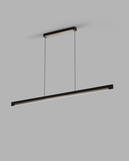 INLAY S1400 LINEAR Pendant Lamp in Matt Black and Satin Gold finish