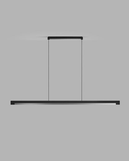INLAY S1400 LINEAR Pendant Lamp in Matt Black and Satin Silver finish