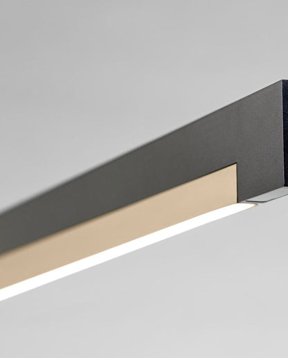 INLAY S1400 LINEAR Pendant Lamp in Matt Black and Satin Gold finish