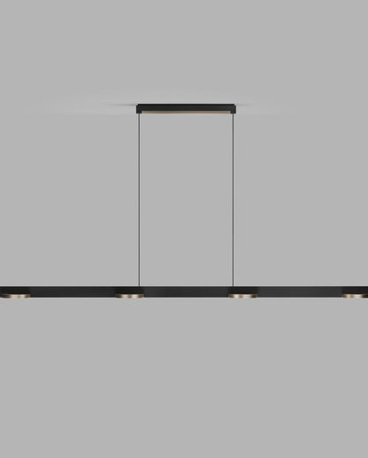 INLAY S1800 LINEAR DISC Pendant Lamp in Matt Black and Satin Gold finish with SMART TUNE technology