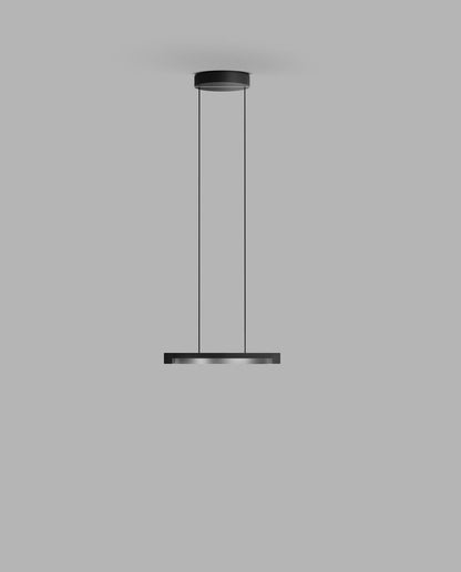INLAY S2 Ø342 DISC Pendant Lamp in Matt Black and Satin Gold finish
