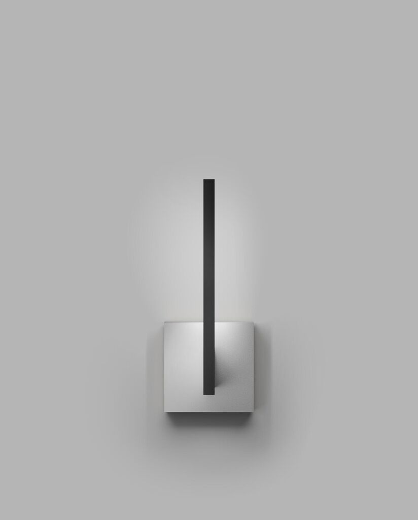 INLAY W1 Wall Lamp in Matt Black and Satin Silver finish