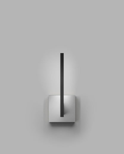 INLAY W1 Wall Lamp in Matt Black and Satin Silver finish