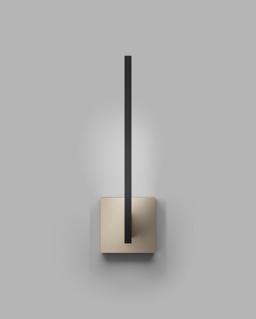 INLAY W2 Wall Lamp in Matt Black and Satin Gold finish