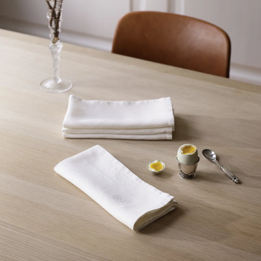 Plain Napkins Set of 2 45x45cm White