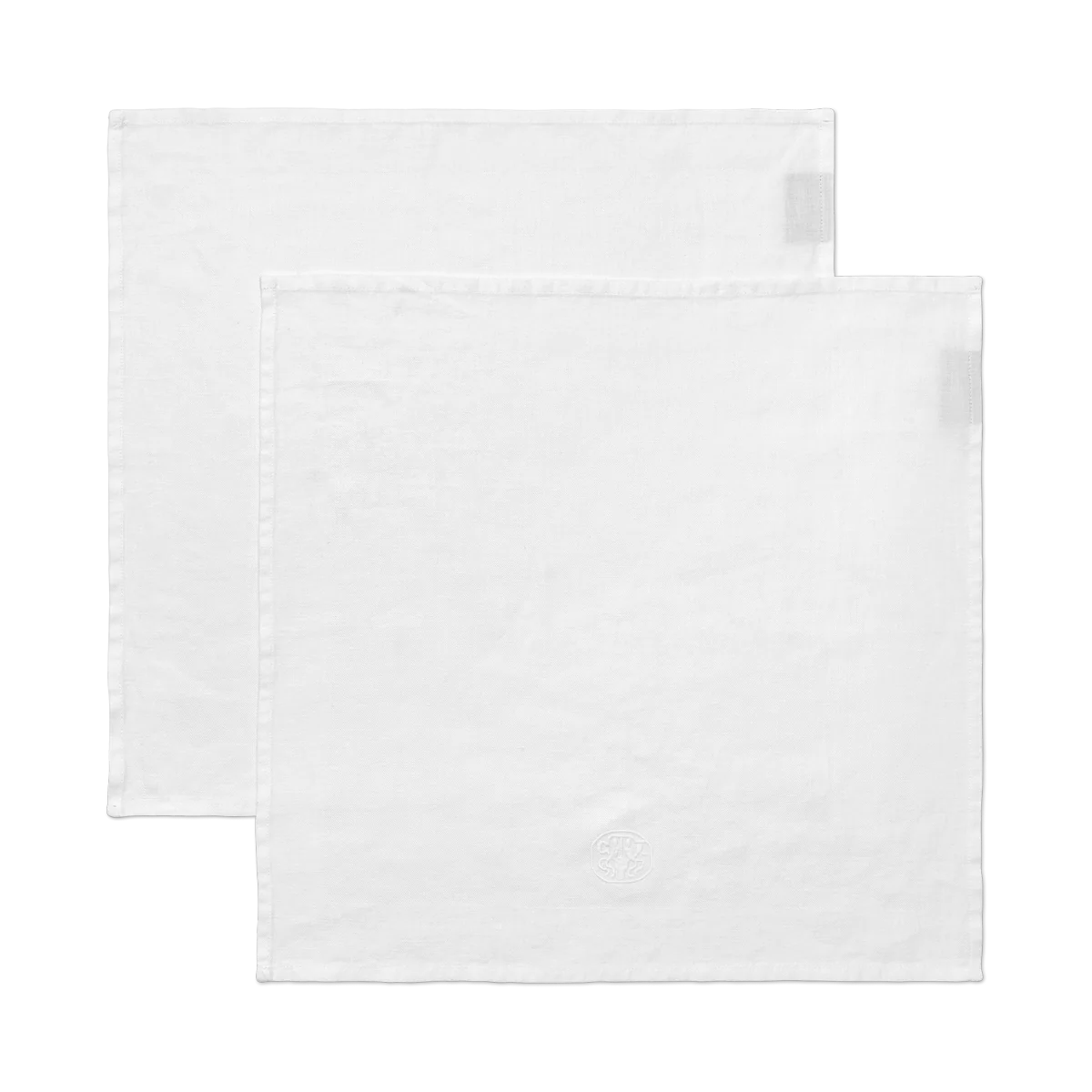 Plain Napkins Set of 2 45x45cm White