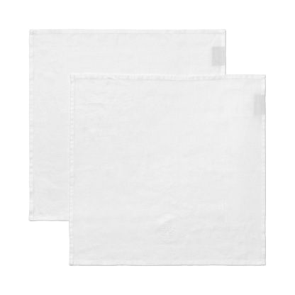 Plain Napkins Set of 2 45x45cm White