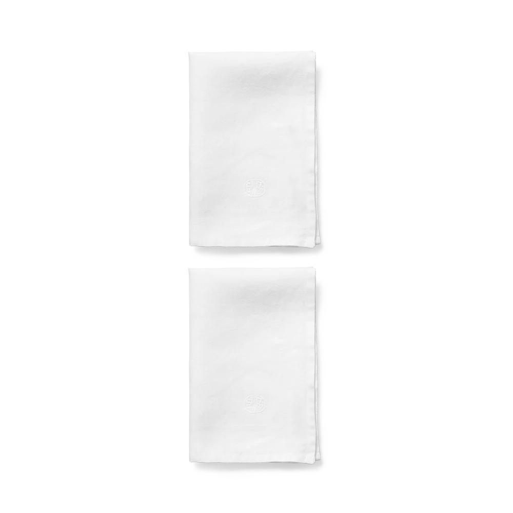 Plain Napkins Set of 2 45x45cm White