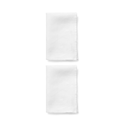 Plain Napkins Set of 2 45x45cm White