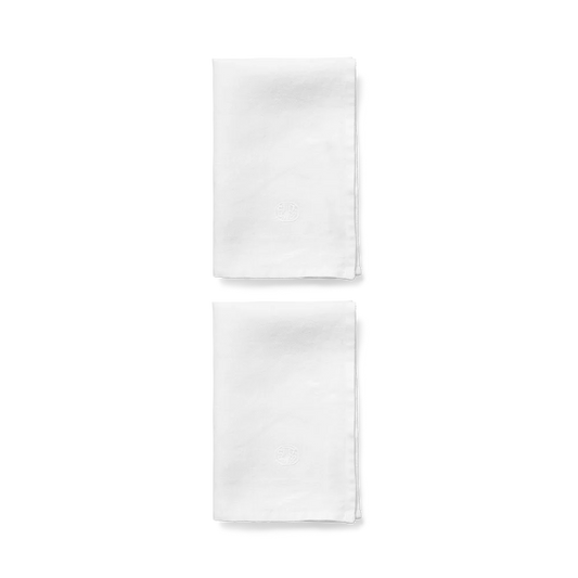 Plain Napkins Set of 2 45x45cm White